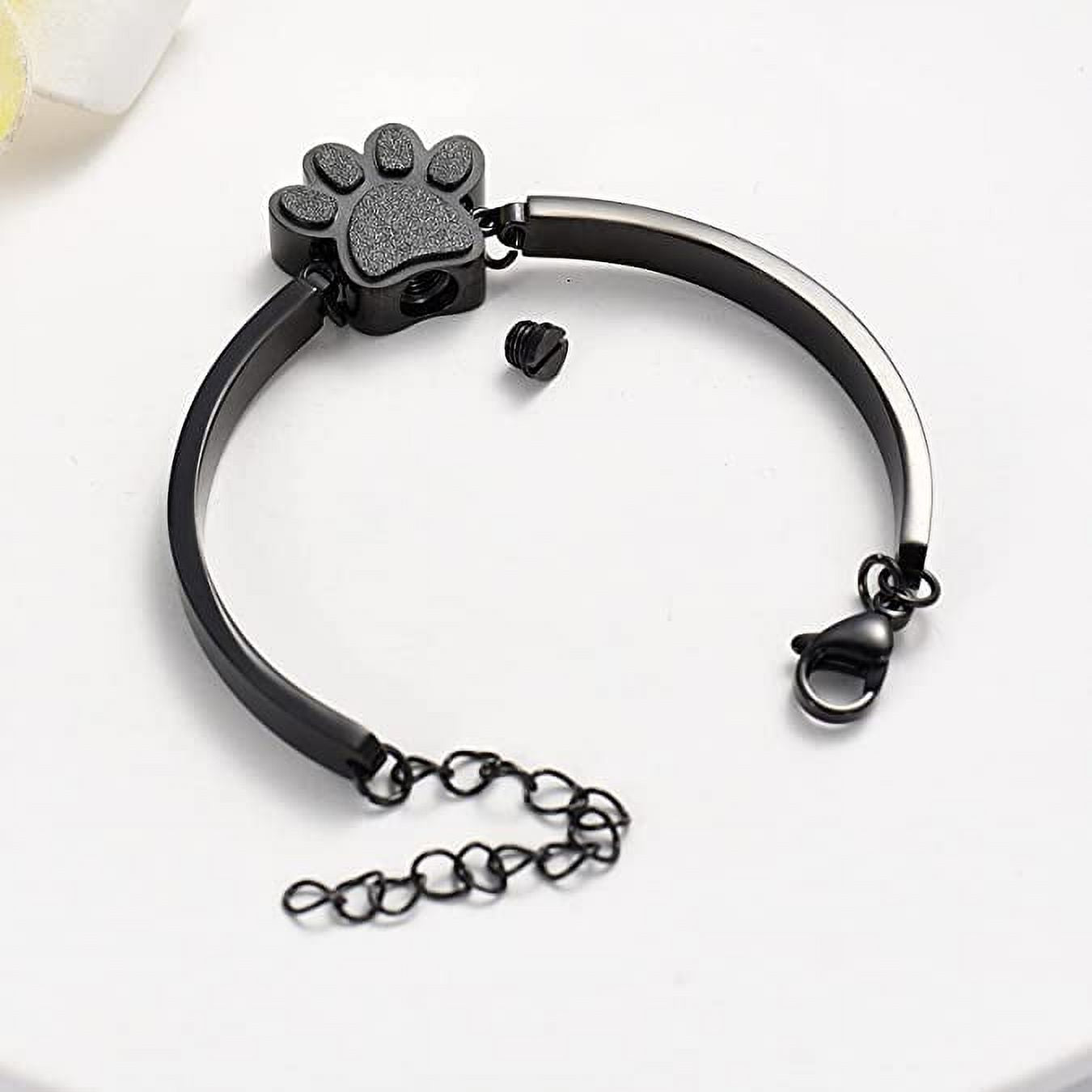 Joyería De Cremación De Mascotas Para Cenizas Para Perro/Gato, Pulsera De Urna De Recuerdo Para Mujer Y Hombres, Regalo Conmemorativo De Acero Inoxidable Para La Pérdida De Un Querido Amigo Peludo Con Kit De Relleno Y Caja De Regalo