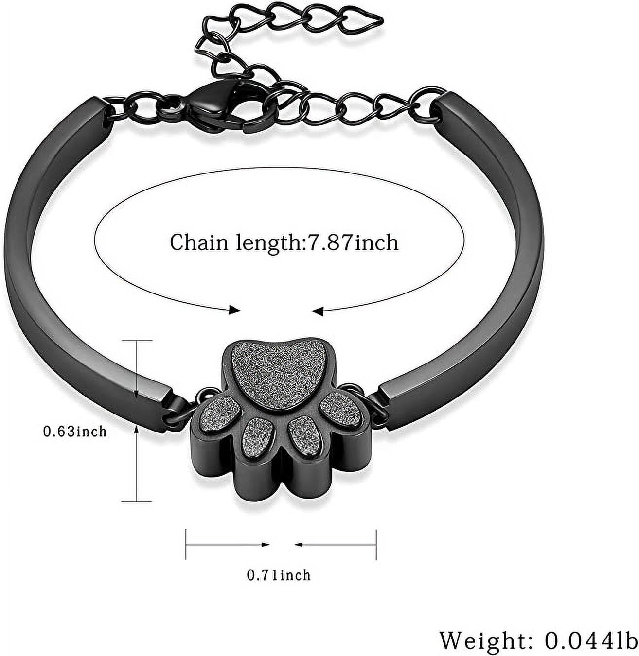 Joyería De Cremación De Mascotas Para Cenizas Para Perro/Gato, Pulsera De Urna De Recuerdo Para Mujer Y Hombres, Regalo Conmemorativo De Acero Inoxidable Para La Pérdida De Un Querido Amigo Peludo Con Kit De Relleno Y Caja De Regalo
